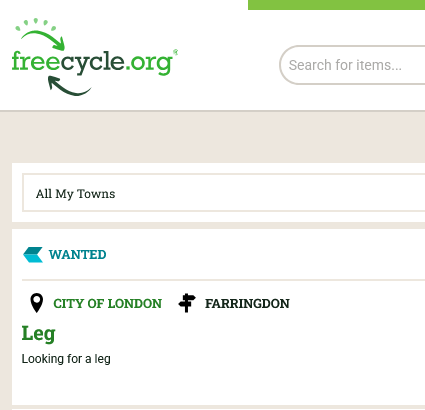 Is there anything you can't find on Freecycle?