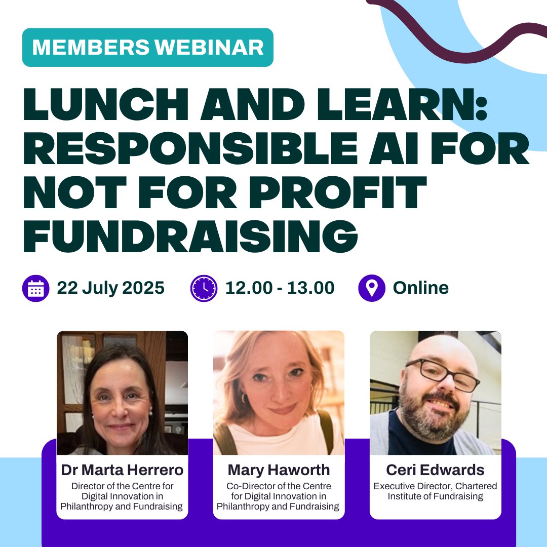 These sessions delivered valuable insights at Fundraising Convention, and we don’t want any of our members to miss out. That’s why we’ll be running webinars on them as part of our new Lunch and Learn series. 👇

You can find out more and register here: bit.ly/3ZDJ0DA