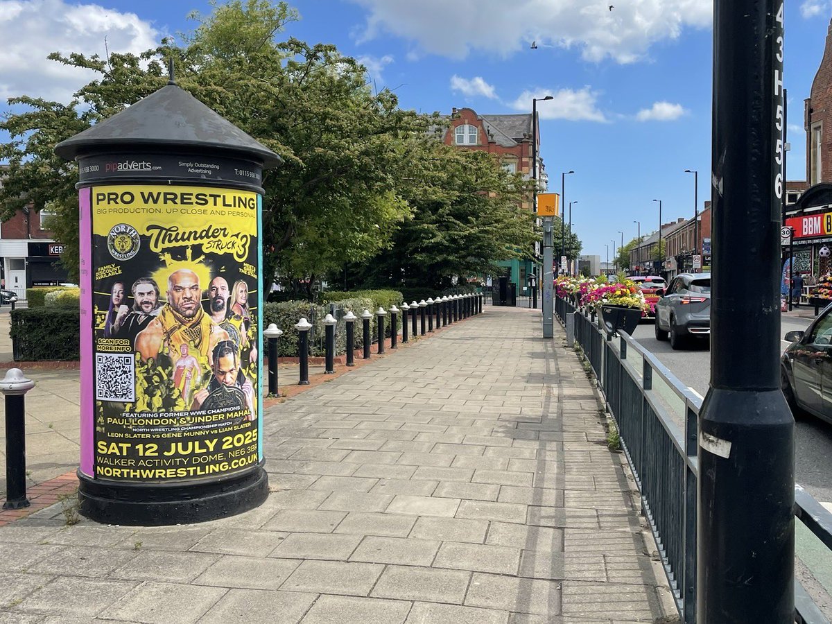 NORTH ON THE STREET  🔥 

You seen our posters yet? 

11 DAYS TO GO ⚡️ 

northwrestling.co.uk/tickets