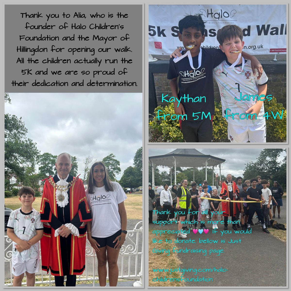 HillingdonMayor's tweet image. Great to be back with Alia and the #Halo team to start the fundraising 5k over the weekend. Providing wonderful support to bereaved children and families.
