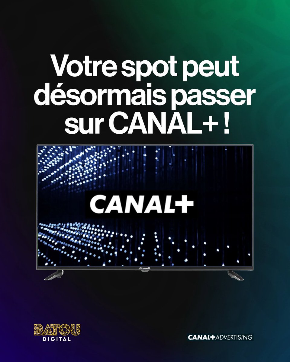 Jaures_Iyoro's tweet photo. 🚨 GROSSE ANNONCE !!! @BatouDigital  x CANAL+ ADVERTISING

#CanalPlus #CanalPlusAfrique #CanalPlusAdvertising #CanalPlusRDC #BatouDigital #Publicité https://t.co/CaUIgLHBVL