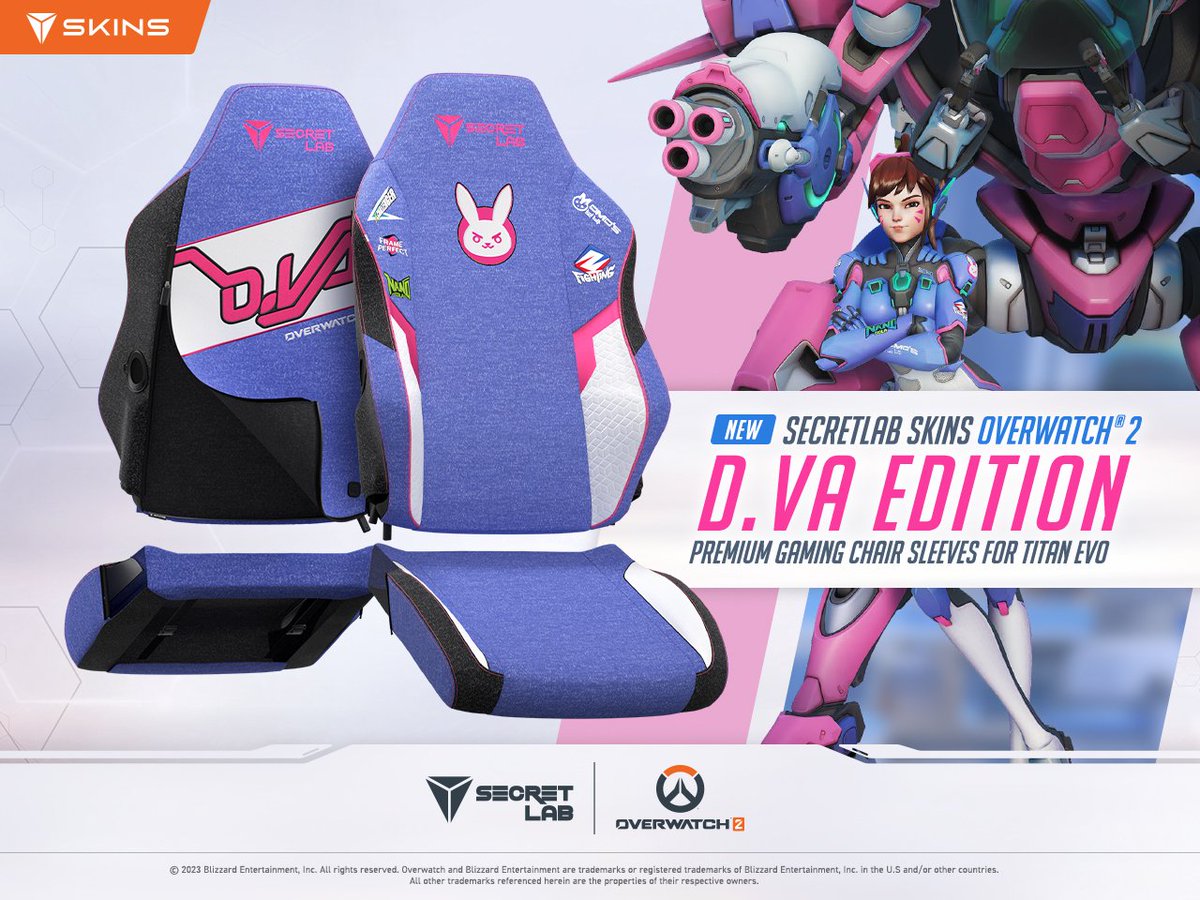 Secretlab qui veulent pas ressortir le skin de Dva ow2 mais pitieeeeee donner moi mon steak 😠😭