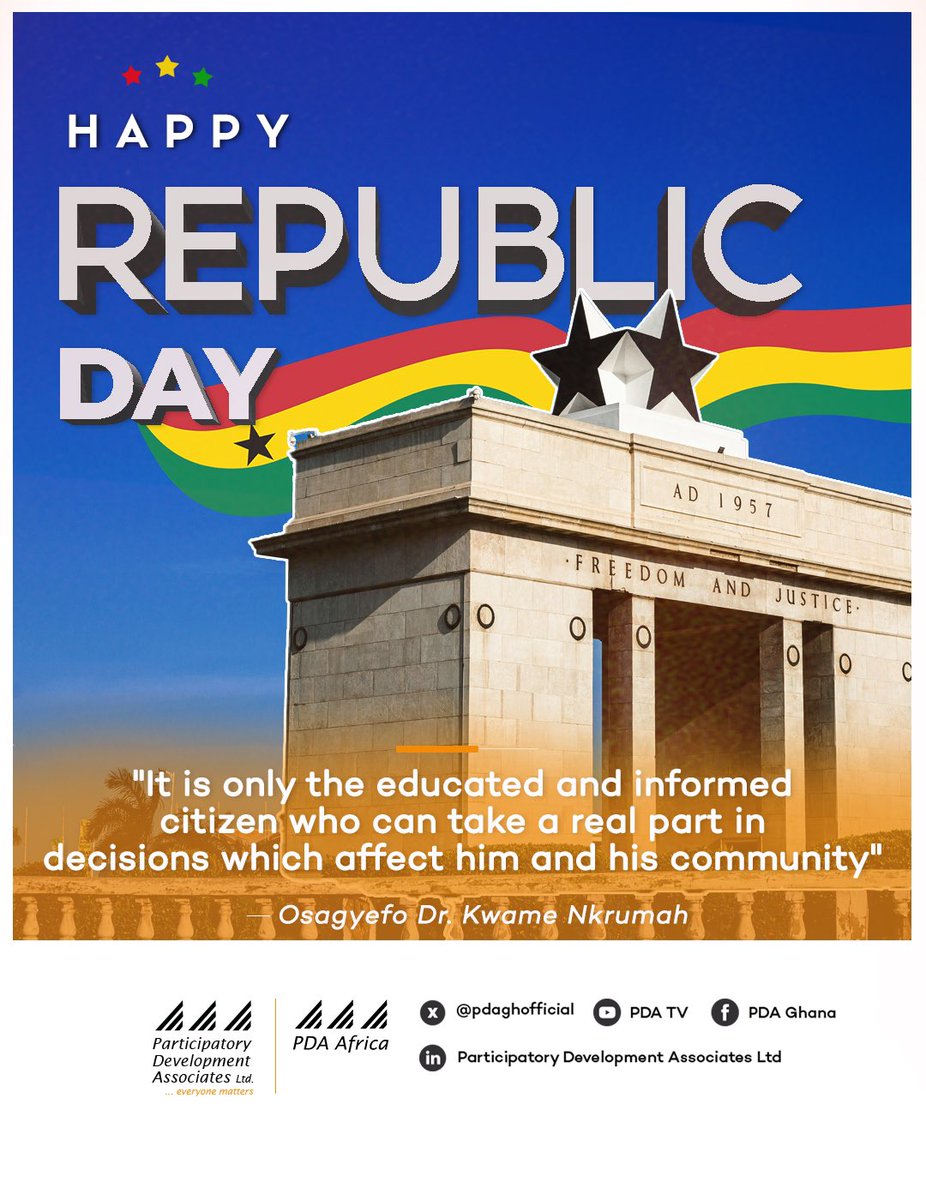 derek_ampofo's tweet photo. @pdaghofficial Happy Republic Day, Ghana! 🇬🇭
True freedom means education for every child, financial freedom for all, and sustainable growth for the future. Let’s keep building a Ghana where everyone thrives.
#RepublicDayGhana #GhanaRising #InvestInTheFuture https://t.co/6wPsngASYe