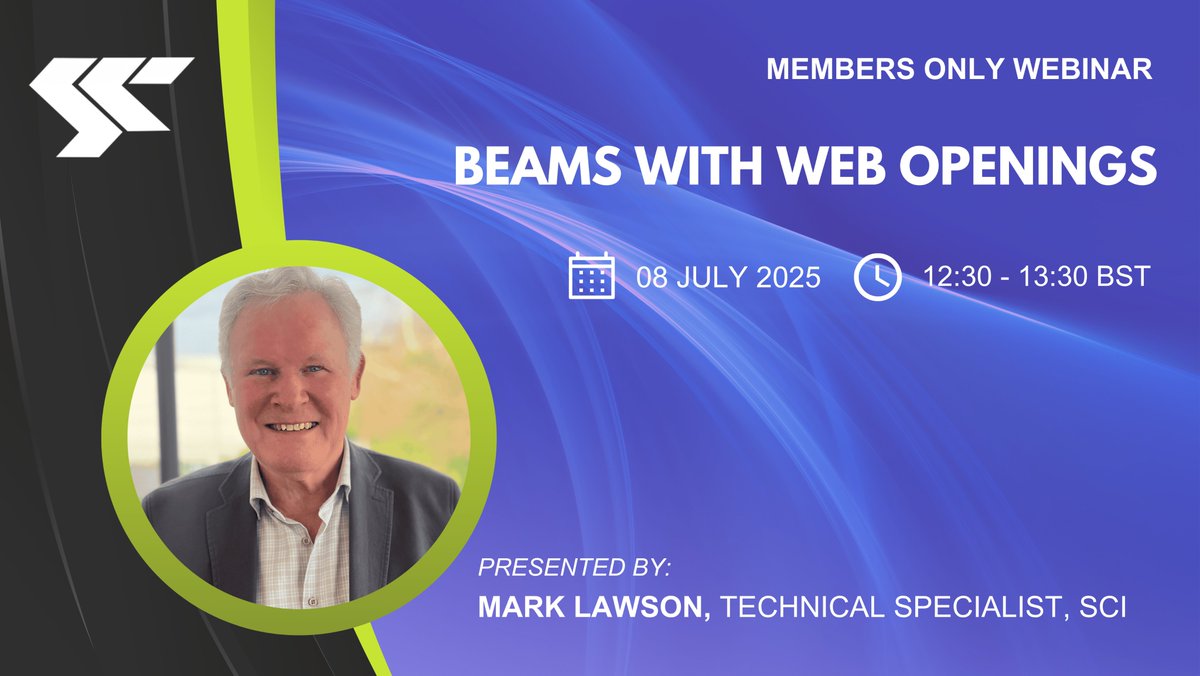 SCI Members - book your place on next week's lunchtime webinar 👇

🔗 portal.steel-sci.com/eventdetail.ht…

Monthly webinars are just one of the benefits of SCI Membership. To discuss more, contact: membership@steel-sci.com or +44 (0) 1344 636 525

#BestPractice #SteelConstruction