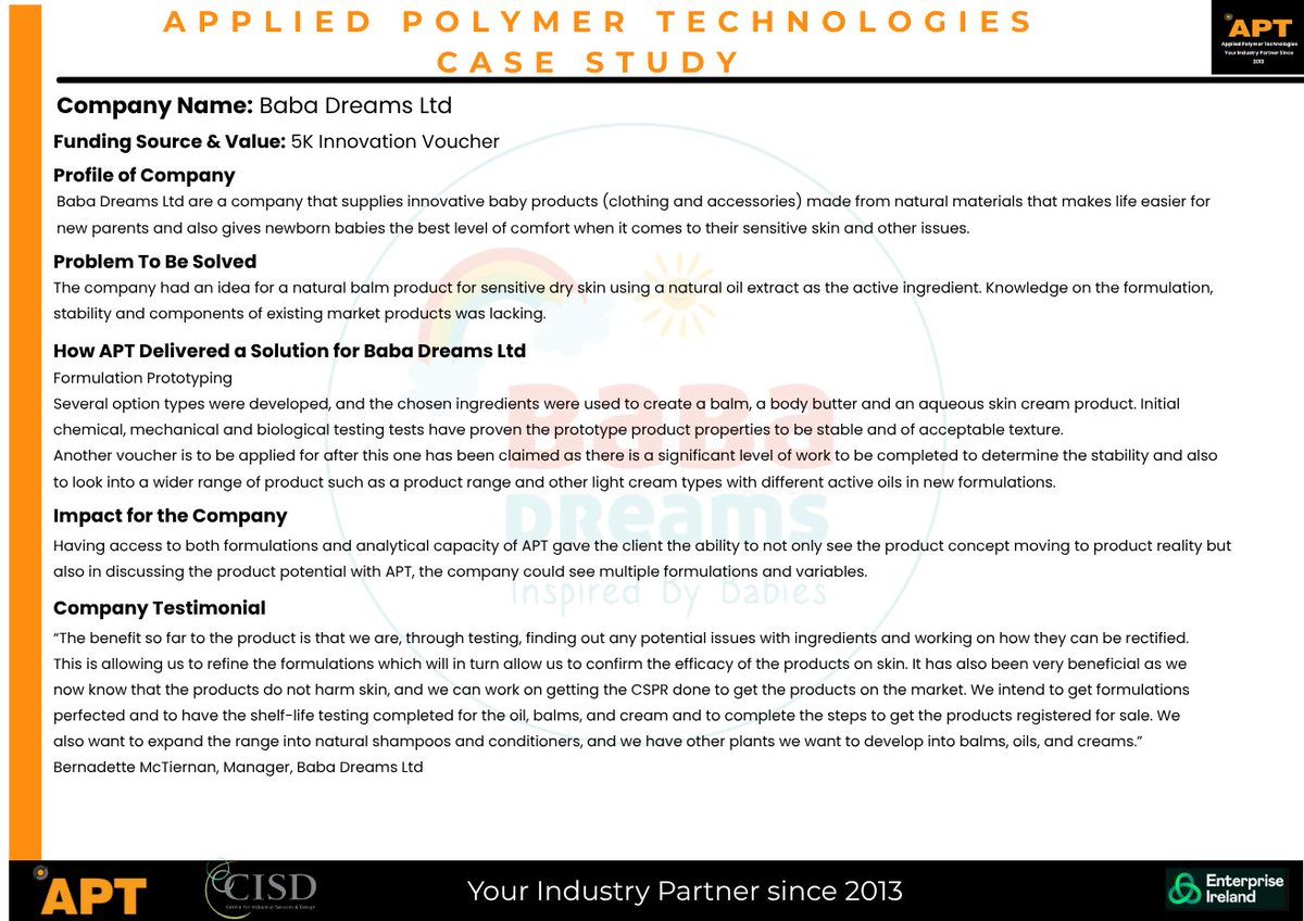 APT Applied Polymer Technologies (@apt_ireland) on Twitter photo We’re excited for our 9th featured project for #TakeOffTuesday! This week’s spotlight is a project supported by our <a href="/apt_ireland/">APT Applied Polymer Technologies</a> , Testing & Investigation Team and funded through <a href="/Entirl/">Enterprise Ireland</a> Innovation Voucher via the <a href="/EITechGateway/">Enterprise Ireland Technology Gateways</a>!!!
#apt #ResearchAndDevelopment #EUinmyregion #EI We’re excited for our 9th featured project for #TakeOffTuesday! This week’s spotlight is a project supported by our <a href="/apt_ireland/">APT Applied Polymer Technologies</a> , Testing & Investigation Team and funded through <a href="/Entirl/">Enterprise Ireland</a> Innovation Voucher via the <a href="/EITechGateway/">Enterprise Ireland Technology Gateways</a>!!!
#apt #ResearchAndDevelopment #EUinmyregion #EI