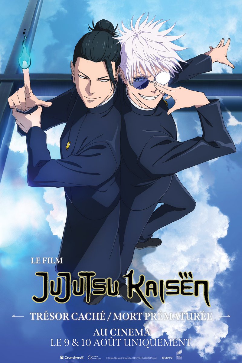Tokanim_FR's tweet photo. 🚨 OFFICIEL : Le film Jujutsu Kaisen sortira en France les 9 et 10 août au cinéma !

Pour rappel il s’agit d’un film récapitulatif sur l’arc du passé de Gojo ! https://t.co/WgkeHqxYaD