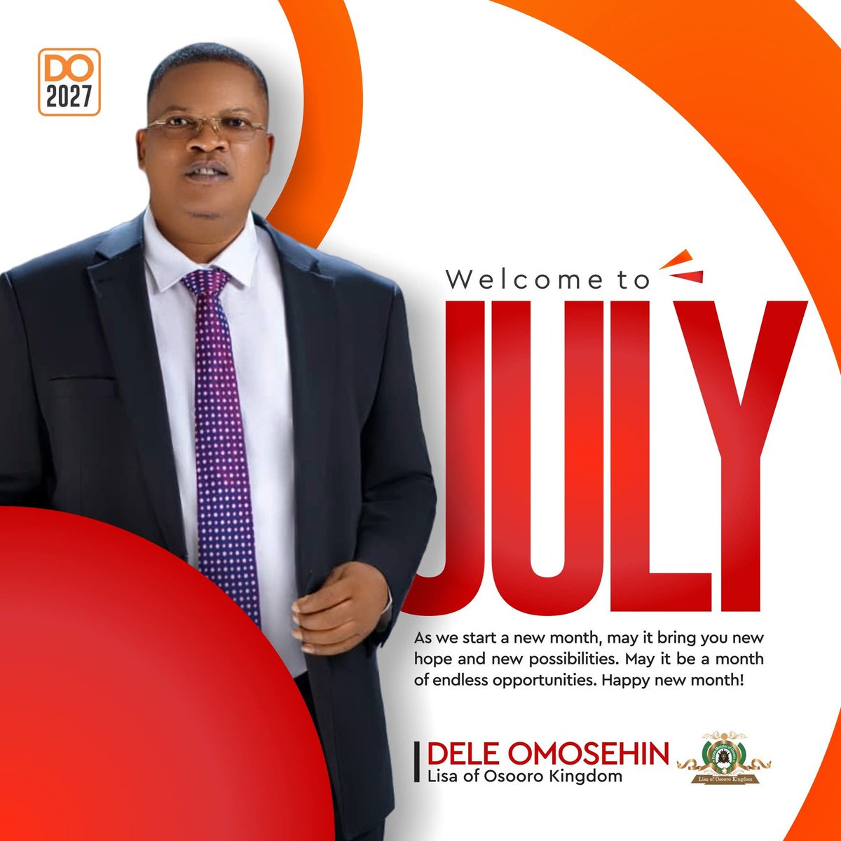 Happy New Month!

May this new month bring you peace, progress, and prosperity. Let’s keep hope alive as we journey together toward a greater future.

– HRH Dele Omosehin
Lisa of Osooro Kingdom

#DO2027
#DeleOmosehin