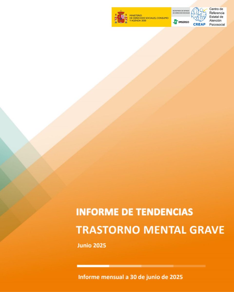 📄 Ya está publicado en la página web del <a href="/Creap_Valencia/">Creap_Valencia</a> del <a href="/Imserso/">Imserso</a>, el Informe de tendencias en investigación de Trastorno Mental Grave correspondiente al mes de junio de 2025📰 

👉 Accede aquí al Informe de Tendencias: bit.ly/inf-tendencias…