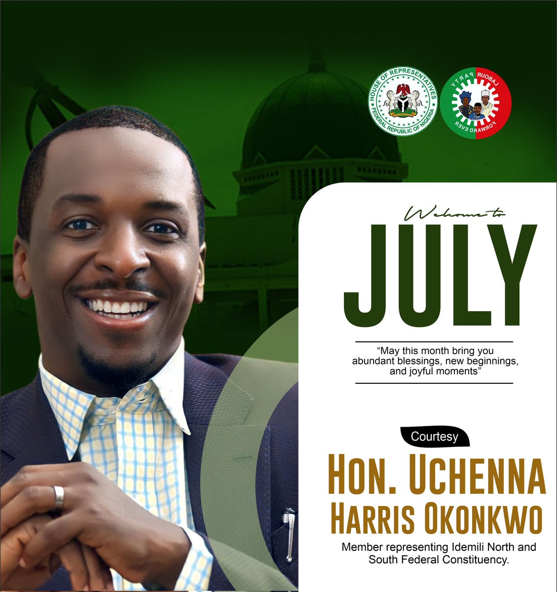hon_okonkwo's tweet photo. Happy New Month, Umunnem Ndi-Idemili!

I extend my heartfelt gratitude to Almighty God for His guidance throughout June and granting us the grace to witness the dawn of July.

Together, we will achieve more.
#IdemiliNS #HonOkonkwo #HouseofRep https://t.co/0qD1Vz64g7