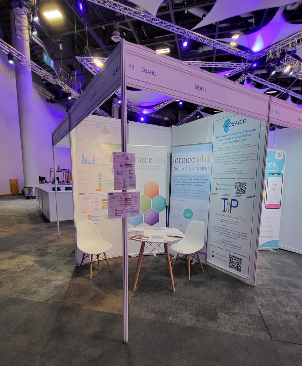 ICNARC's tweet image. ⭐️ We're here at the @ICS_updates #SOA25 - you can find us at stand 48 in the Exhibition Hall!