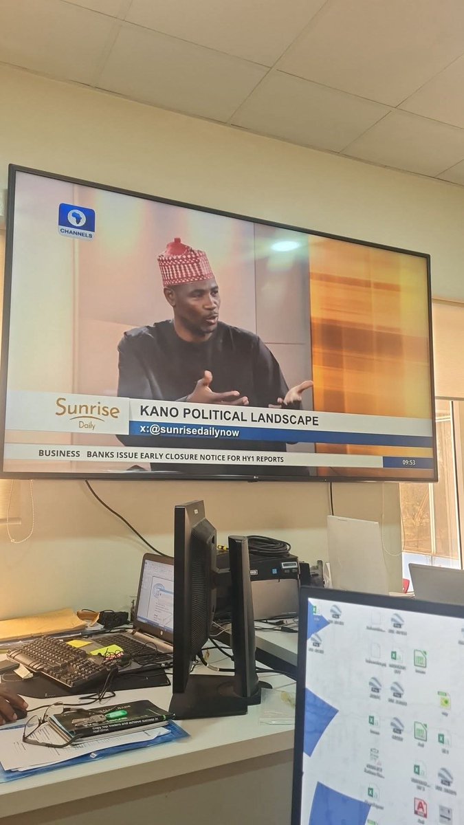 GidaGida_XSpace's tweet photo. ( Showing depth, clarity, &amp; capacity)

 Dr. Yusuf Sharada, SSA to the Governor of Kano, H.E @Kyusufabba on ICT, shares sharp insights on the Kano political landscape this morning on X #sunrisedailynow (Channels TV). His grasp of governance &amp; digital strategy remains unmatched. https://t.co/YO0nL4TfKw