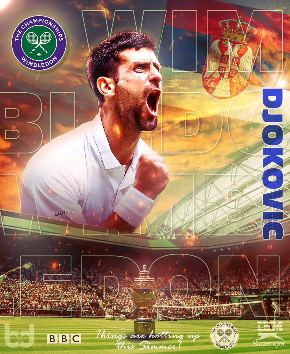🎾Djoko plays today. 🎾
Scheduled on Centre Court at 4:30pm

#tennis #Wimbledon #Wimbledon2025 #sports #design #GraphicDesign #tennisplayer #tennislife #tournament #tennislove #instatennis #tennismatch #illustration #digitalart #photoshop

#sportsposter by #bettadesigns