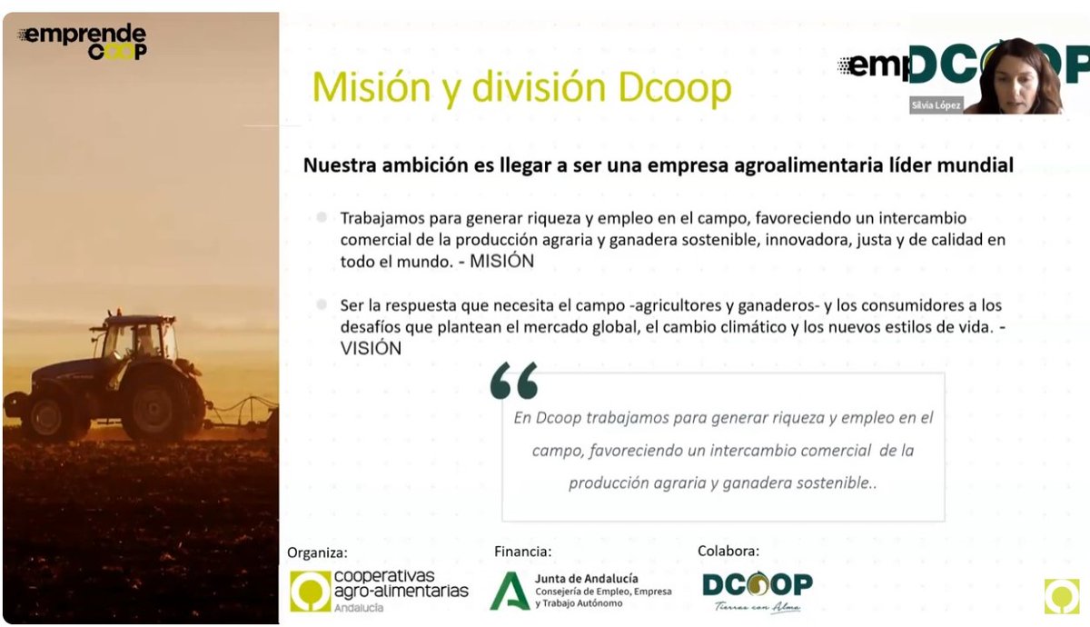 CoopsAgroAND's tweet photo. 🚀Arranca #EmprendeCoop, Campus de Innovación dirigido a #jóvenes organizado por #CoopsAgroAND con la colaboración de @GrupoDcoop y la financiación de @EmpleoJunta 🔝🔝🔝
➡️Objetivo: fomentar el emprendimiento y la cocreación de ideas en el entorno cooperativo 💡💡
➡️Online y presencial
