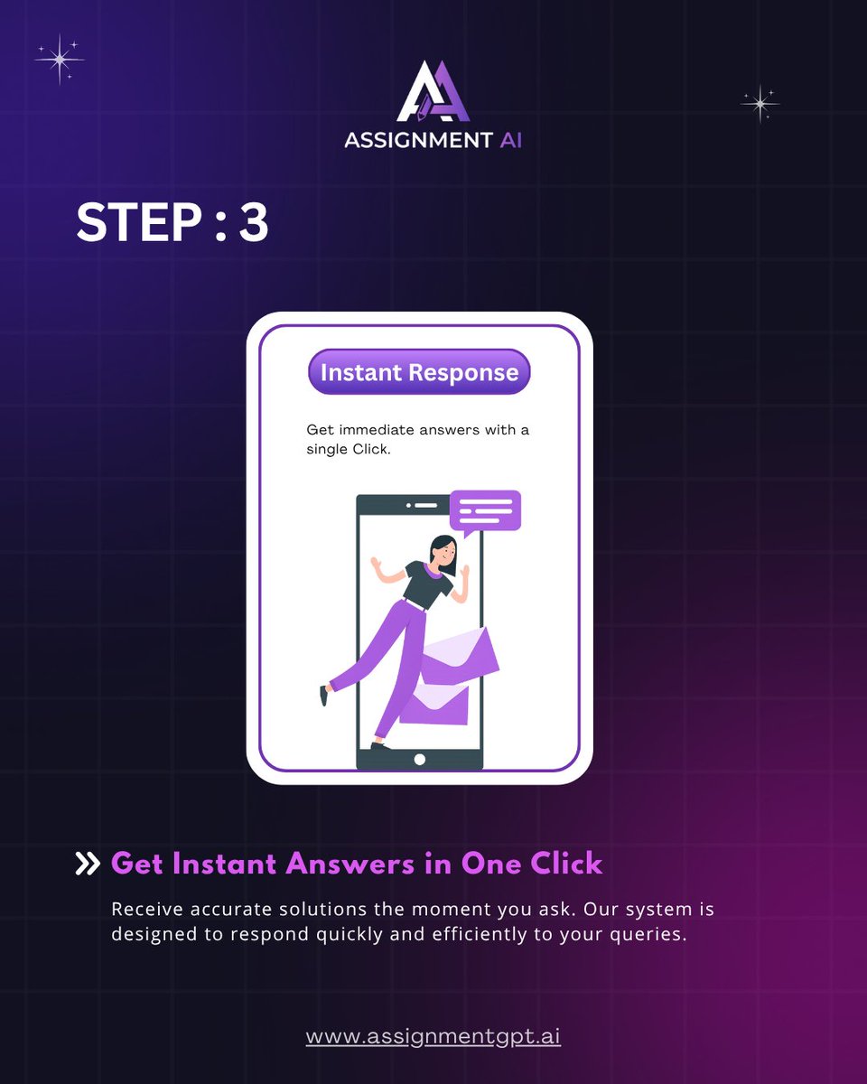 AssignmentGptAI's tweet image. Last-Minute Assignment Panic? 📚 Get Instant Help in 3 Simple Steps!
.
Let AssignmentGPT AI save your time and grades with an instant 3-step solution! ✅
.
#assignmentgptai #aiassignmenthelp #homeworksolver #studentai #aistudenttools #assignmenthelp #aihomework