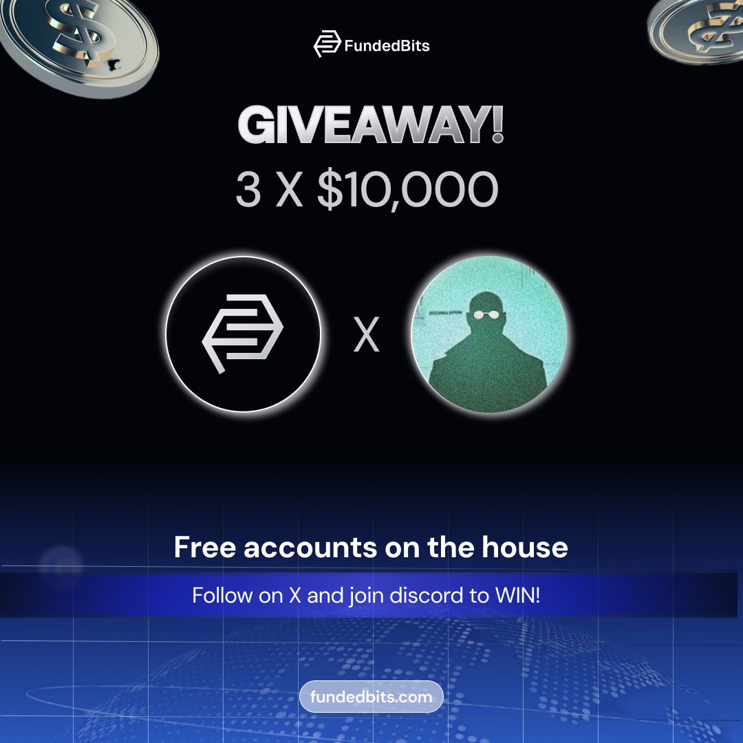 JOSERIO FOREX (@joserioforex) on Twitter photo 🎁3X $10,000 ACCOUNTS🎁
1. Follow <a href="/fundedbits/">Funded Bits</a> <a href="/Joserioforex/">JOSERIO FOREX</a>
2.Join Fundedbits Discord discord.gg/9DspuupTBv
3. Like & Repost
4. Tag 3 traders in comments
5. Also follow: <a href="/Lorenztrades_/">Lorenz</a> <a href="/Jaronnaii/">Jaron</a> <a href="/ForexTvOfficial/">Forex Tv</a> 🎁3X $10,000 ACCOUNTS🎁
1. Follow <a href="/fundedbits/">Funded Bits</a> <a href="/Joserioforex/">JOSERIO FOREX</a>
2.Join Fundedbits Discord discord.gg/9DspuupTBv
3. Like & Repost
4. Tag 3 traders in comments
5. Also follow: <a href="/Lorenztrades_/">Lorenz</a> <a href="/Jaronnaii/">Jaron</a> <a href="/ForexTvOfficial/">Forex Tv</a>