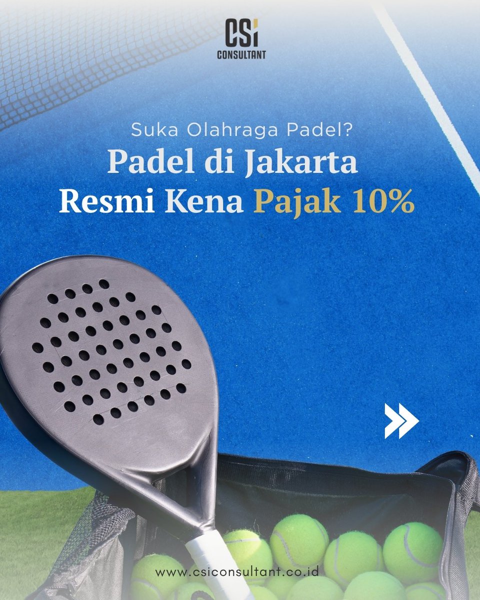 csiconsult's tweet photo. Padel makin hits, tapi sekarang sudah jadi objek pajak Jakarta.

Dengan masuknya padel dalam daftar objek pajak, pelaku usaha wajib mendaftarkan usahanya dan melaporkan pendapatan sesuai ketentuan pajak daerah.

Sumber via Kontan.

#csiconsultant #padel #padeljakarta #pajak https://t.co/2aHJiAdh5r