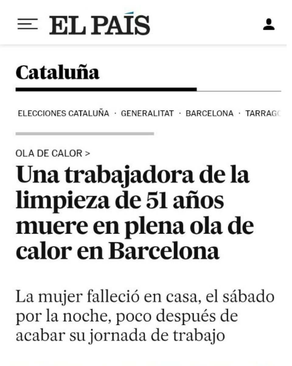 Tenia 51 anys. Feia una feina essencial, mal pagada, invisibilitzada. Va morir com viuen tantes persones de la classe treballadora: sota el pes de la precarietat i el silenci.

No és una desgràcia, és un crim social.

El sistema que posa els beneficis per damunt de la vida mata.