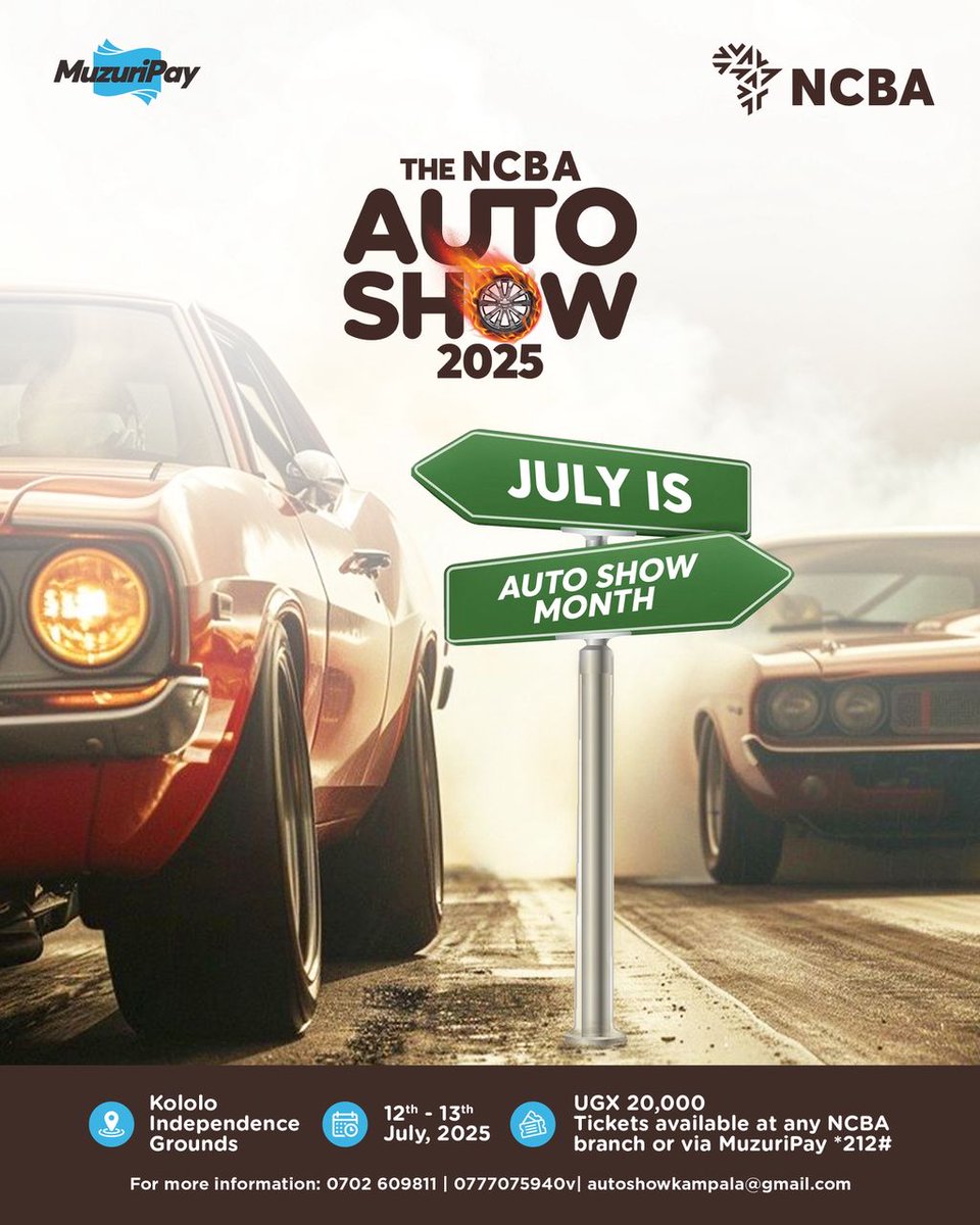 Mugoya Isaac Raphael (@mugoya_raphael) on Twitter photo Kampala, rev up your engines! 🚗💥 The auto show is back on July 12th & 13th! Catch the latest automotive trends, meet the experts, and experience the thrill! 😎 #AutoShowKla2025
<a href="/BuniChristopher/">Buni Christopher</a> <a href="/AutoShowKampala/">AutoShowKampala</a> <a href="/NCBAUganda/">NCBA Bank Uganda</a>
<a href="/PlasconUganda/">Plascon Uganda</a> <a href="/BritamUganda/">Britam Uganda</a> <a href="/ntvuganda/">NTV UGANDA</a> <a href="/IsuzuUganda/">ISUZU Uganda</a> Kampala, rev up your engines! 🚗💥 The auto show is back on July 12th & 13th! Catch the latest automotive trends, meet the experts, and experience the thrill! 😎 #AutoShowKla2025
<a href="/BuniChristopher/">Buni Christopher</a> <a href="/AutoShowKampala/">AutoShowKampala</a> <a href="/NCBAUganda/">NCBA Bank Uganda</a>
<a href="/PlasconUganda/">Plascon Uganda</a> <a href="/BritamUganda/">Britam Uganda</a> <a href="/ntvuganda/">NTV UGANDA</a> <a href="/IsuzuUganda/">ISUZU Uganda</a>