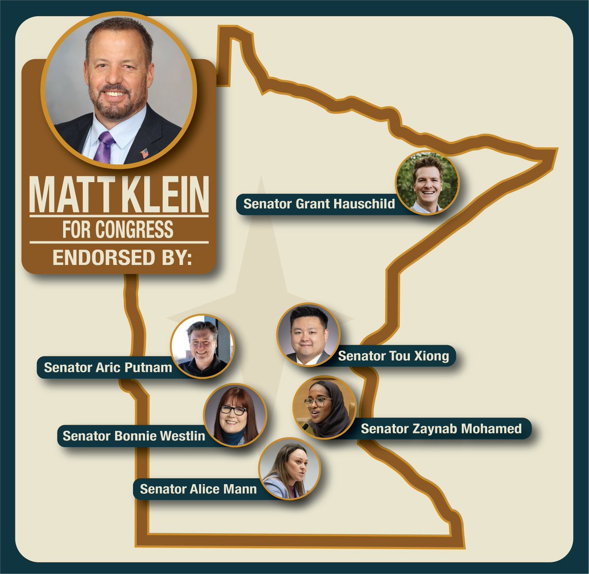 DrMattKleinMN's tweet image. These strong legislators represent the full range of vision within the DFL. But they all agree that Matt Klein should be in Congress. I'm so honored to have their endorsement. #wetakecareofeachother #rebuild