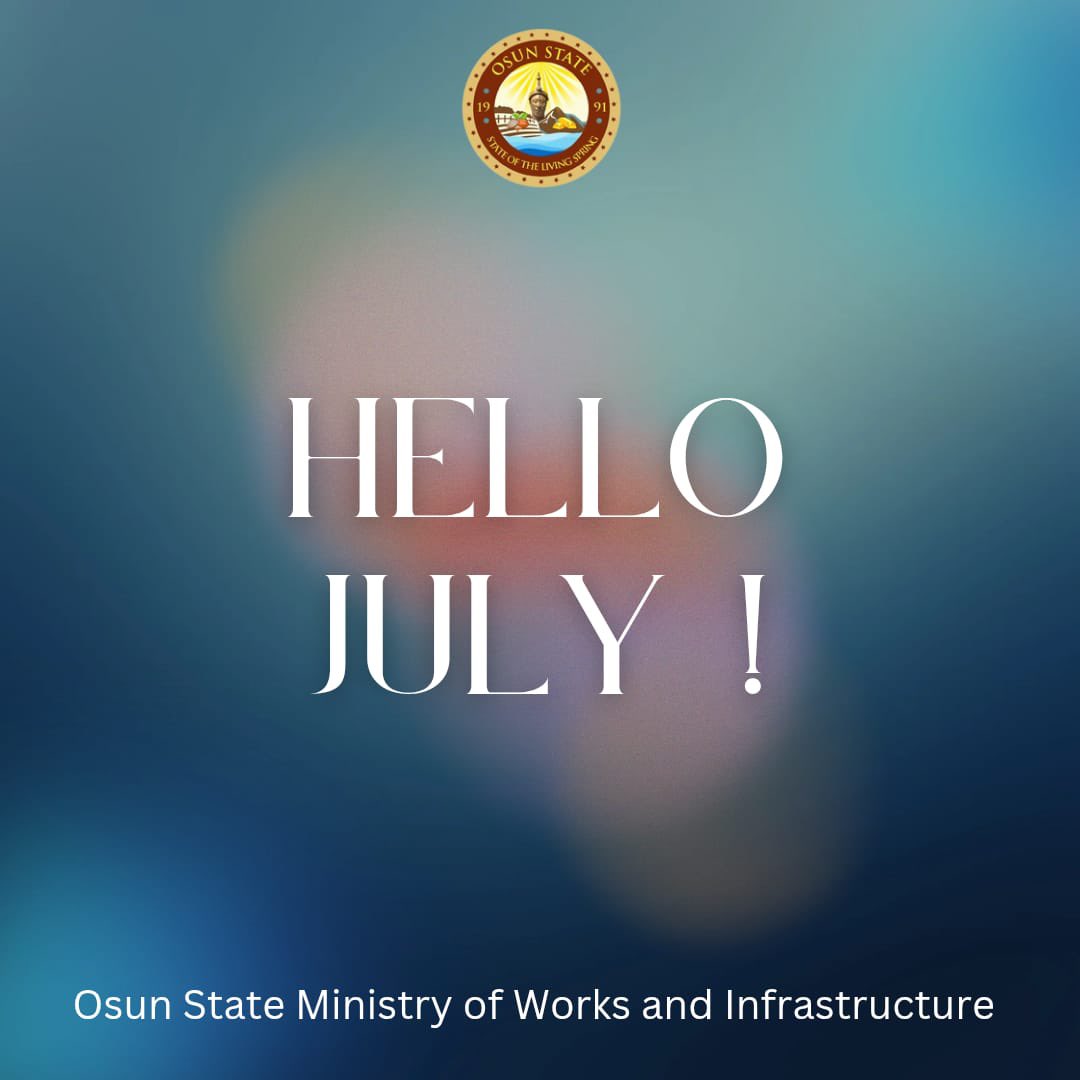 Osun_Works_Min's tweet image. Welcome to July!
In Osun State, under the administration of Senator Ademola Adeleke, we continue to build!!!
#OsunInfraFocus
#AdelekeImpactfulGovernance
#QualityInfrastructure
#ForAGreaterOsun