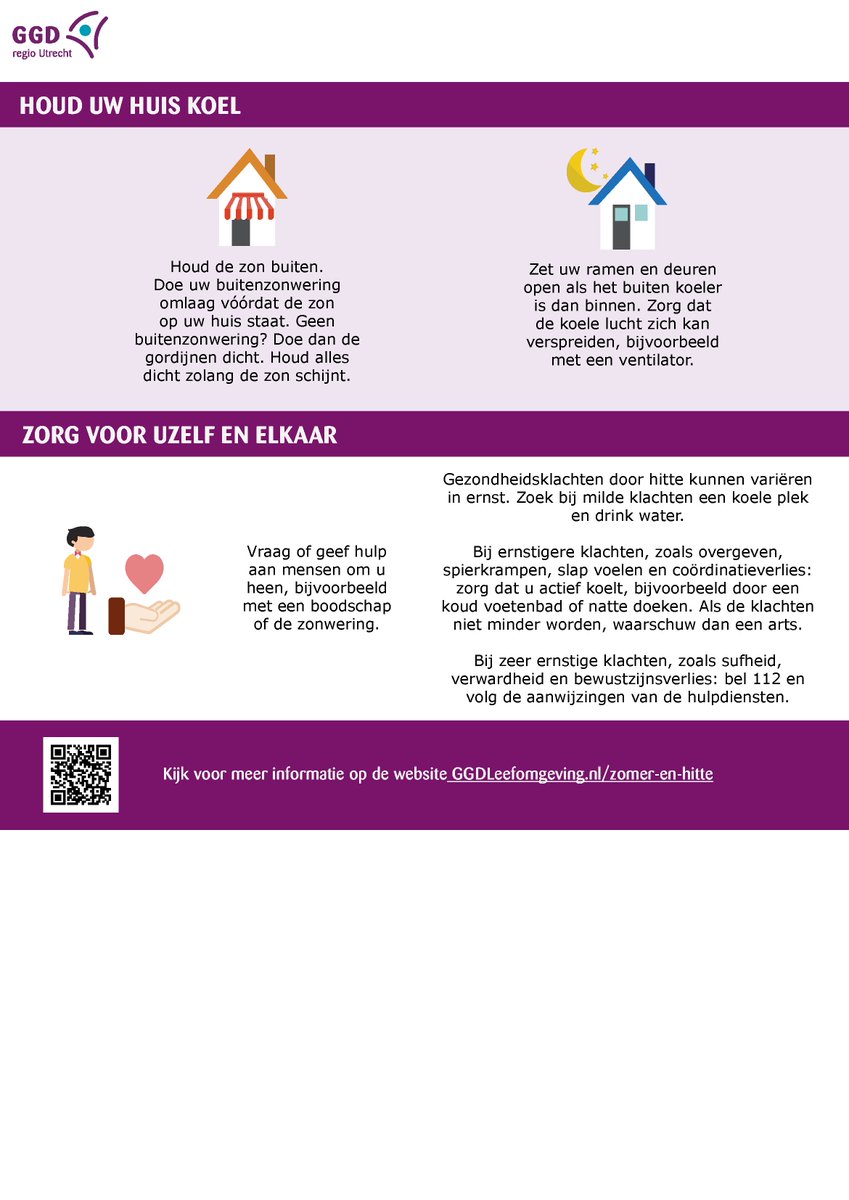 👶👵 Jong of oud: laat de zon je dag niet verpesten. Voorkom oververhitting met slimme zomertips van GGD regio Utrecht.   💧 Schaduw, water, koelte = de gouden drie.   📲 Bekijk ze op GGDLeefomgeving.nl/zomer-en-hitte      #ZomerTips #Hittegolf #VeiligZomer