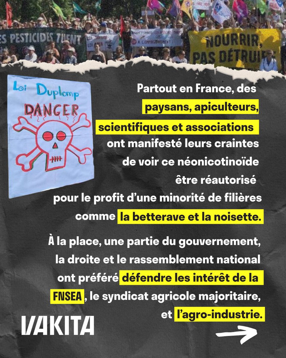 Triste nouvelle pour les abeilles et la biodiversité… La Loi Duplomb quasi adoptée au Parlement. 

Lundi 30 juin, sénateurs et députés se sont accordés en Commission mixte paritaire sur presque toutes les demande de la loi Duplomb.