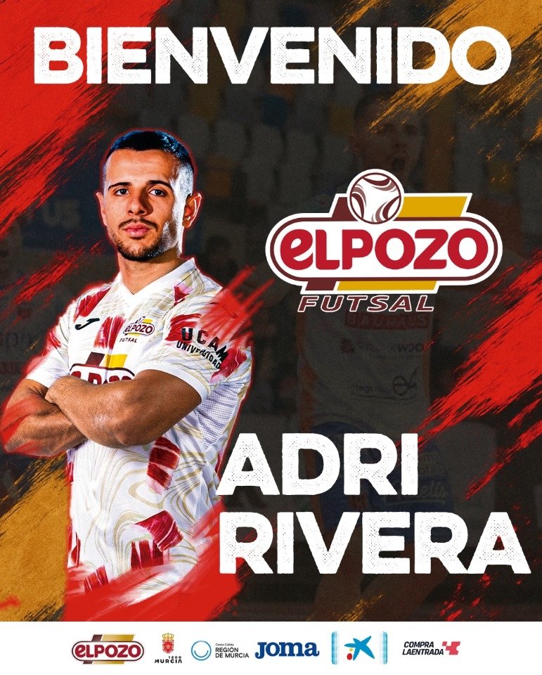 ElPozo Murcia Costa Cรกlida FS (@elpozomurcia_fs) on Twitter photo ๐ดโช Adri Rivera, PRIMER FICHAJE 25/26
<a href="/AdrianRiveraEsp/">Adriรกn Rivera Gonzรกlez</a> ala de 23 aรฑos
๐๏ธ hasta 2๏ธโฃ0๏ธโฃ2๏ธโฃ8๏ธโฃ
๐ Internacional con <a href="/SEFutbol/">Selecciรณn Espaรฑola Masculina de Fรบtbol</a> ๐ช๐ธ y Campeรณn de Europa Sub-19.
๐
Se une el 28 de julio a la pretemporada.
#BienvenidoRivera #ElPozo202526 ๐ดโช Adri Rivera, PRIMER FICHAJE 25/26
<a href="/AdrianRiveraEsp/">Adriรกn Rivera Gonzรกlez</a> ala de 23 aรฑos
๐๏ธ hasta 2๏ธโฃ0๏ธโฃ2๏ธโฃ8๏ธโฃ
๐ Internacional con <a href="/SEFutbol/">Selecciรณn Espaรฑola Masculina de Fรบtbol</a> ๐ช๐ธ y Campeรณn de Europa Sub-19.
๐
Se une el 28 de julio a la pretemporada.
#BienvenidoRivera #ElPozo202526