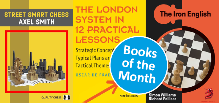 NewInChess's tweet image. It's July! Get a 40% discount on three selected titles.
This month, you can find out how to be Street Smart in chess, or you can work on a solid, yet dynamic opening repertoire. All three books are available with a 40% discount this month.
newinchess.com/more-to-explor…