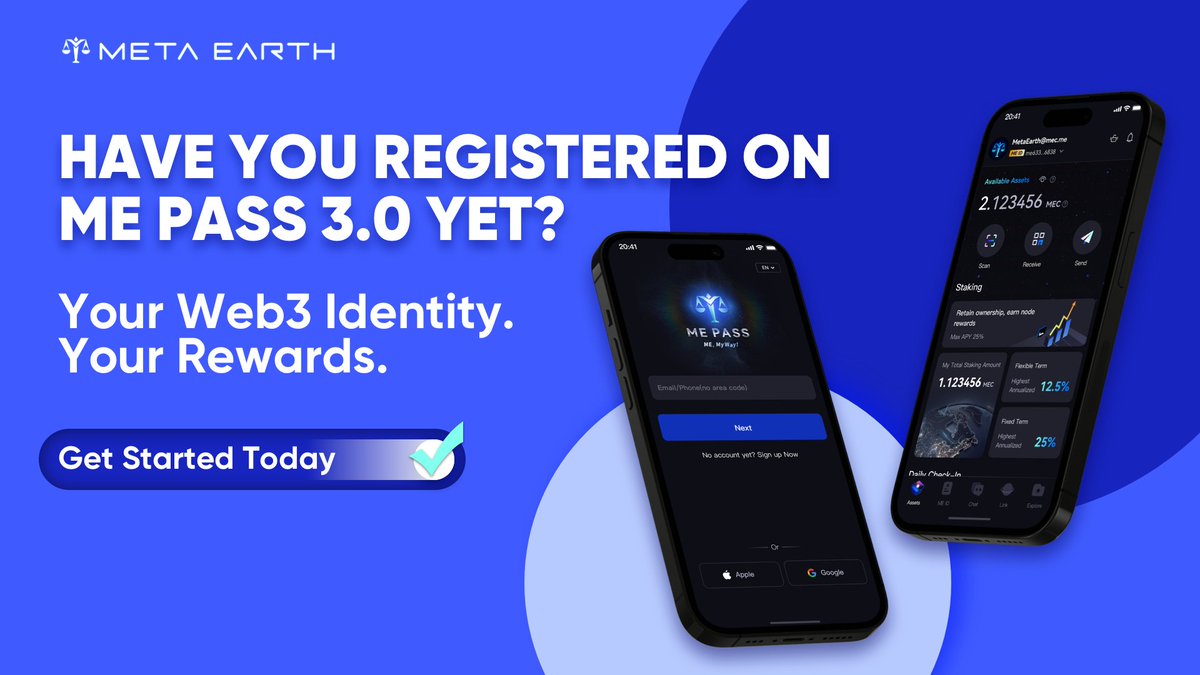 _MetaEarth_'s tweet image. Just downloaded your #MEPass 3.0? Let’s get you verified in under 2 minutes 👇

✅ Set up your #MEID
✅ Quick face check &amp;amp; security setup
✅ Unlock check-ins, staking, DAO access &amp;amp; more

🎥 Watch this quick video to get started:
 youtube.com/watch?v=iWVlZJ…