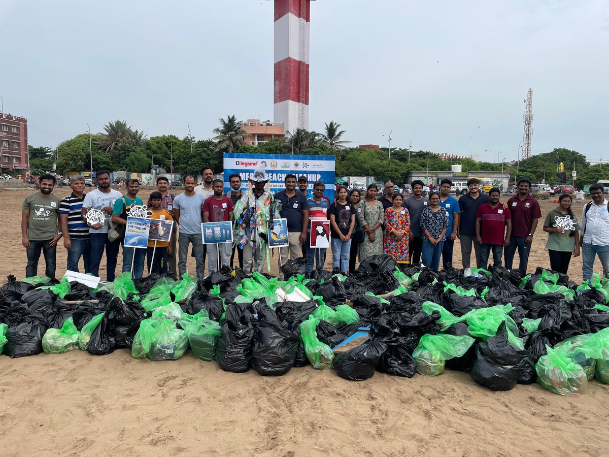 MphasisCareers's tweet photo. Volunteers from #Mphasis Chennai #CSR joined #SAVETURTLE for a #CoastalCleanup Drive, removing 100 kg of waste, mostly microplastics. Grateful to all who helped! Together, we strive for a cleaner coast and reduced plastic impact.

#WeAreMphasis #MphasisF1Foundation #Recycling https://t.co/tqFPkA38Wm