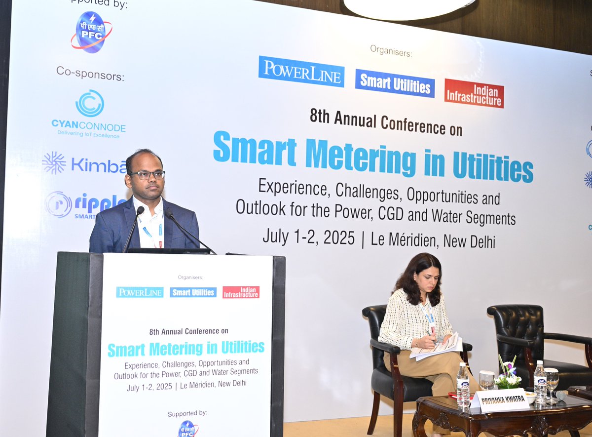 Powerline_Mag's tweet image. Vikram Reddy V, Vice President and Co-Group Head – Corporate Ratings at @ICRALimited, delivered the opening session on “Key Trends and Outlook” at our 8th Annual Conference on Smart Metering in Utilities.
#SmartMetering #AdvancedMeteringInfrastructure #DataDrivenUtilities