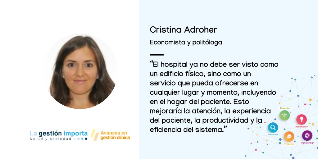 gestiosanitaria's tweet photo. "El hospital no debe verse como un edificio físico, sino como un servicio para ofrecer en cualquier lugar y momento. Esto mejora la atención, experiencia del paciente, productividad y eficiencia.”

Por @cris_adroher en Observatorio #Lagestiónimporta

👉 https://t.co/84Ki8aT6tA https://t.co/SeAbJxXnC6