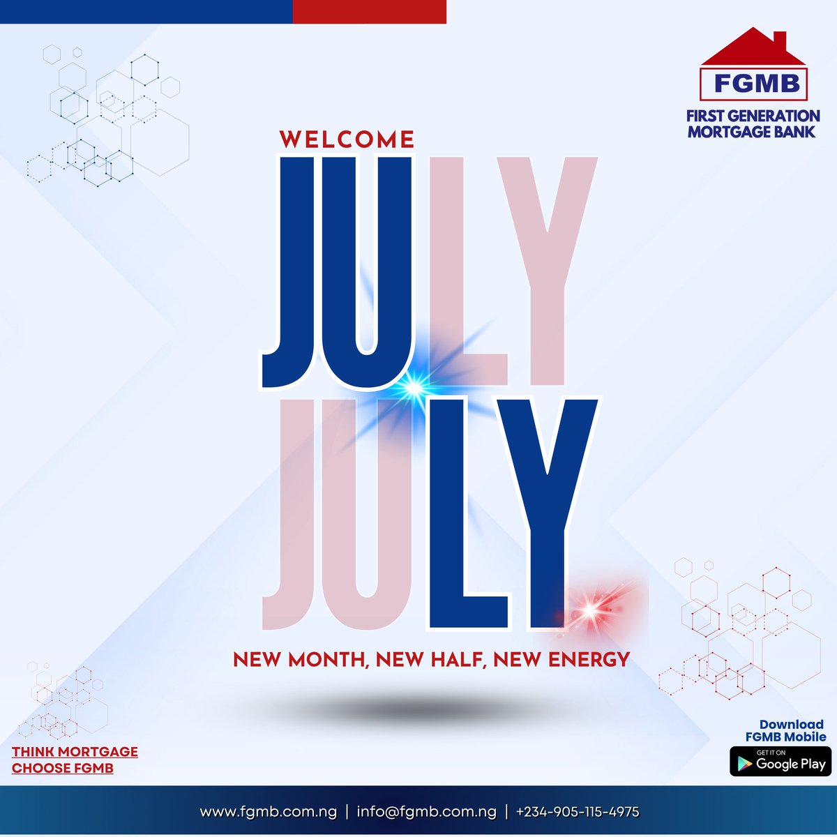 ✨ Welcome to the month of July! Say hello to the second half of the year! 
New month, New Half, New Energy! 
Let's embrace it with open arms and hopeful hearts.
May all your homeownership dreams and goals come to completion.
THINK MORTGAGE 
CHOOSE FGMB
#fgmb #happynewmonth #july