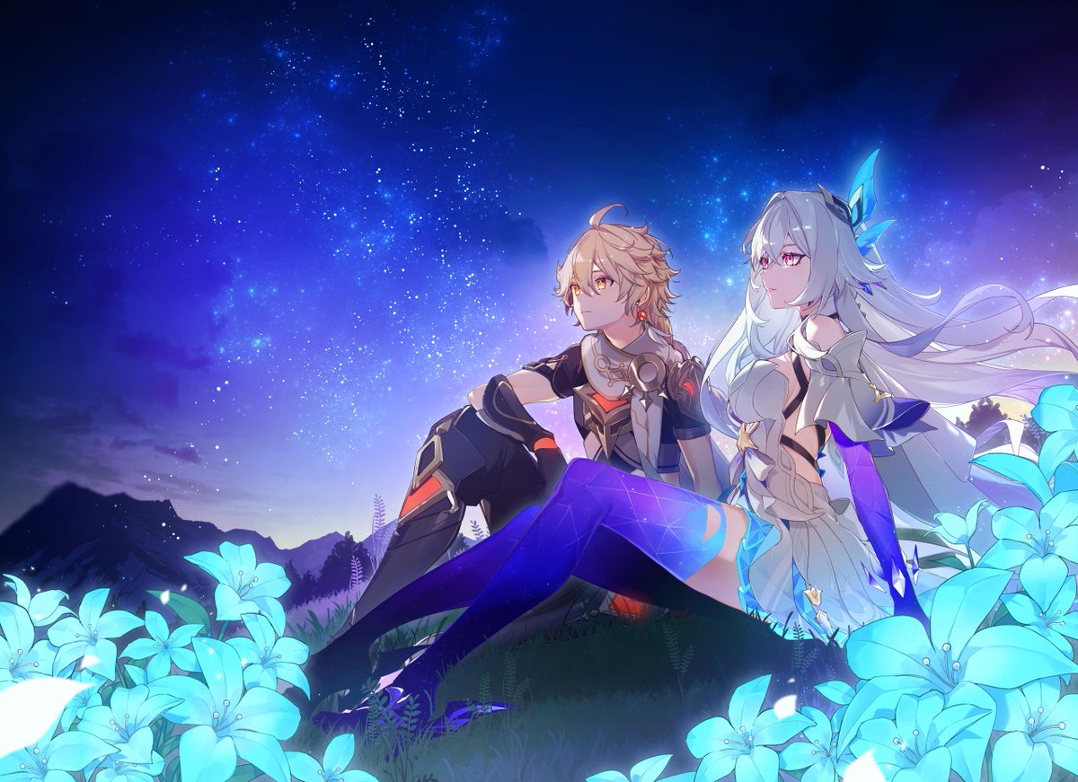 paimon_genshin7's tweet image. 「…この数百年の間、私はこの夜空を長らく見てきた。」
@ Aiwo_o_liteさん、素敵な作品ありがとな!
#原神5ꓸ7 #星と深淵とスカークと #スカーク