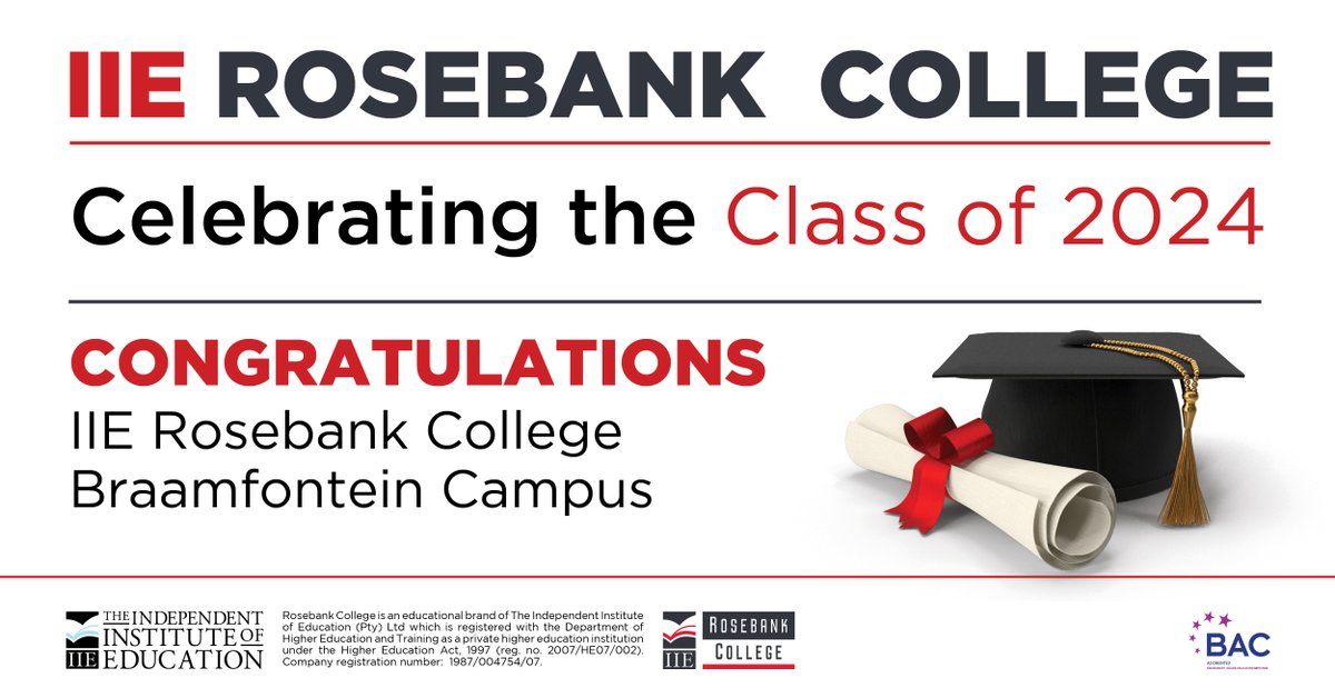 IIE Rosebank College Braamfontein Campus | From notebooks to IIE Degrees, IIE Diplomas and IIE Higher Certificates, look how far you’ve come. Congratulations, Class of 2024. 

#IIERosebankCollege #IIEGraduates #Classof2024 #2025IIEGraduationSeason #BraamCampus