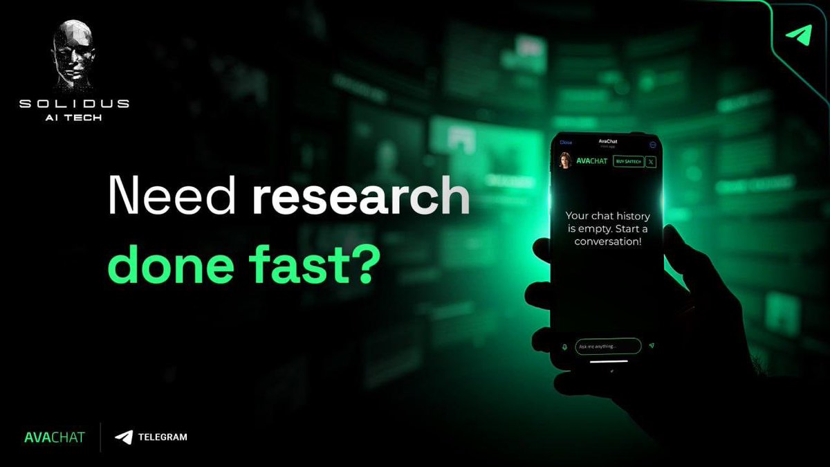🔍 Need research done fast?

Ava searches the web, filters the noise, and delivers clear, concise answers. Whatever you're curious about, she finds it, fast.

👉 Try it now: t.me/aitech_avachat…
