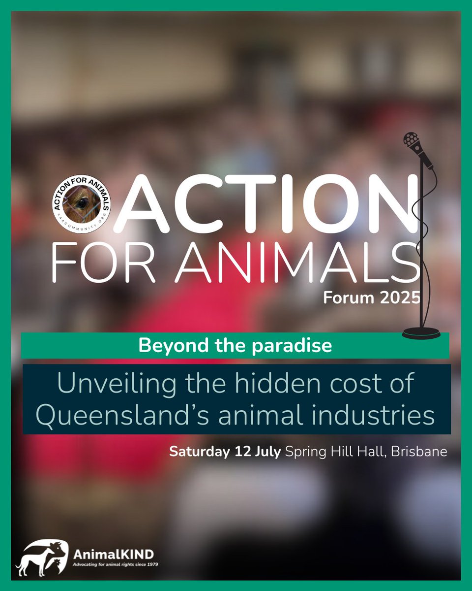 animalkind_aus's tweet image. Connect, learn, and take action for animals at the Action for Animals Community Forum 2025!⁠
⁠
Don’t miss it!⁠
⁠
🗓️ Saturday 12 July, Spring Hill (Brisbane)⁠
🎫 Booking essential 👉 @a4acommunity