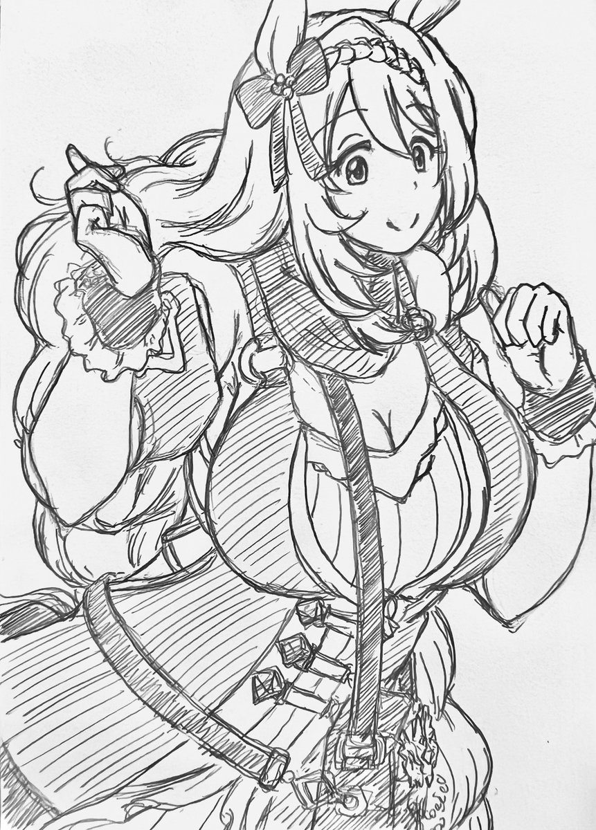 iceedgemarn's tweet photo. マミーやニンニンもいいけど通常勝負服もいいですよね✨
#ウマ娘 #スーパークリーク #アリイラスト https://t.co/dNPhsEZul6