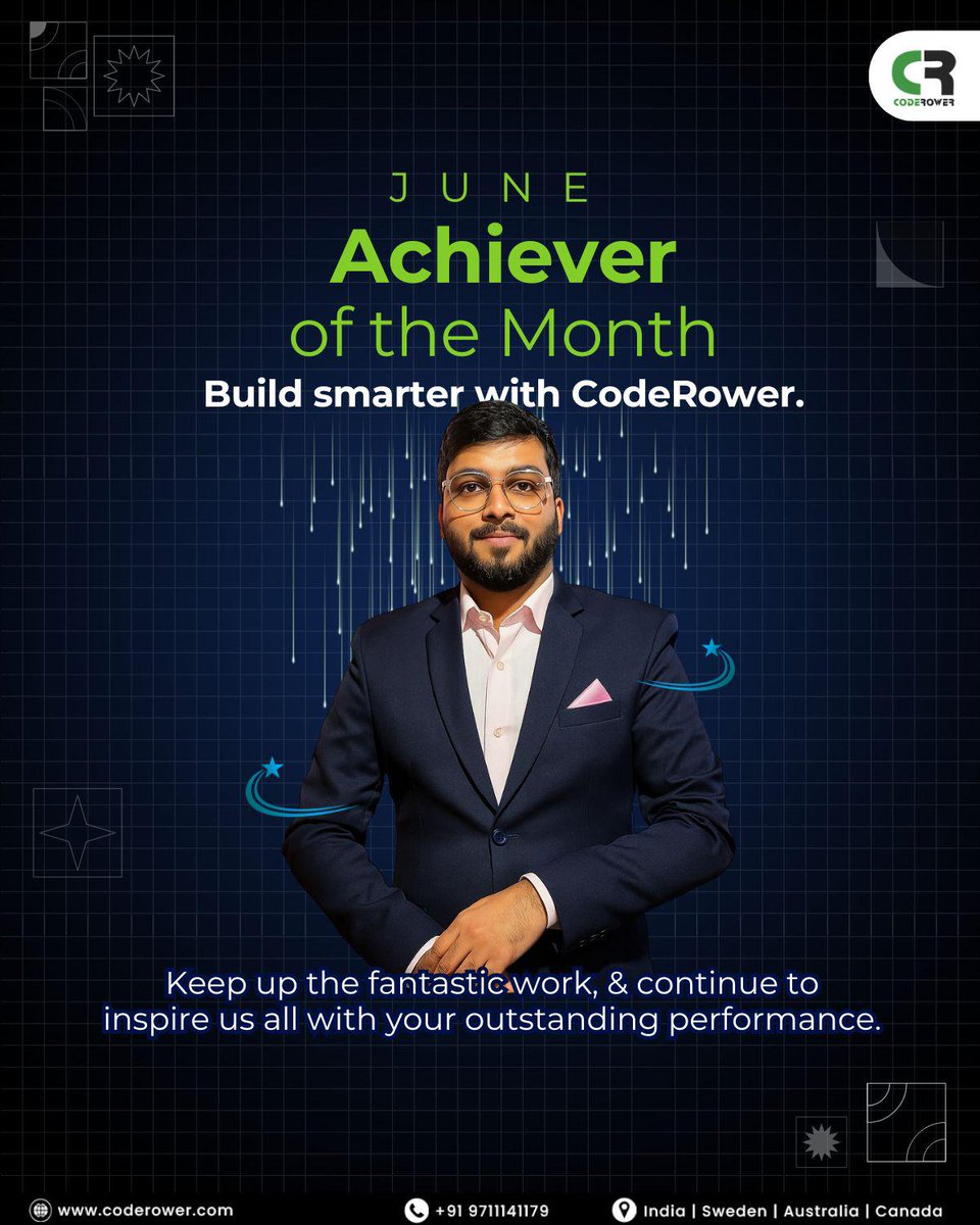coderower's tweet image. 🌟 Meet Subhanil Roy – Our June Achiever of the Month!

Subhanil, your hard work, dedication, and quiet consistency have made a real impact.

👉 Want to work with achievers like Subhanil?
🔗 coderower.com/career

#achieverofthemonth #teamcoderower #employeeappreciation