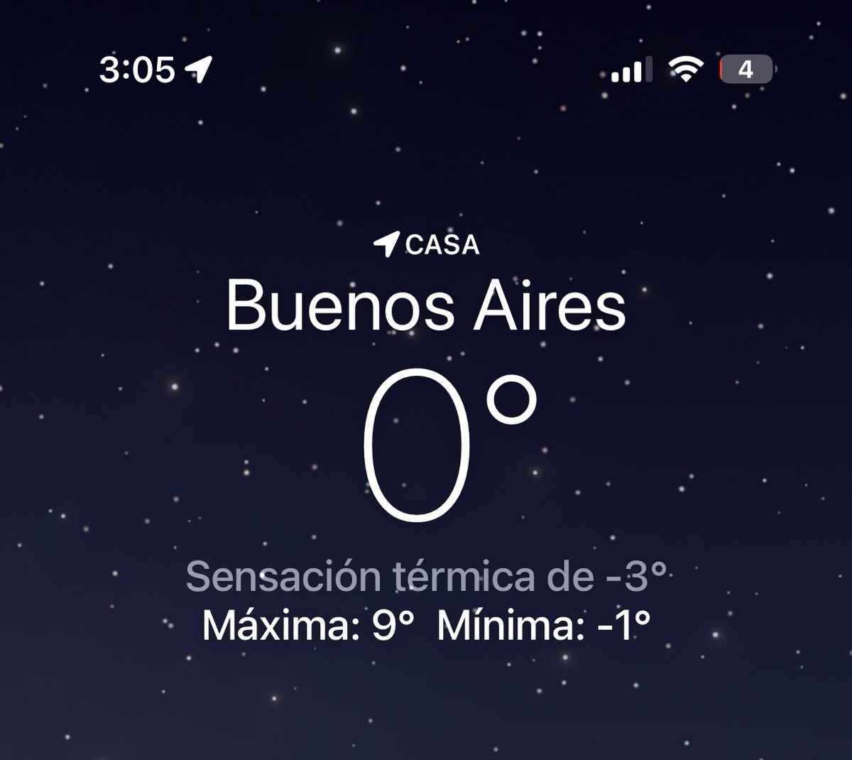 0 grados la temperatura perfecta osea ni frio ni calor