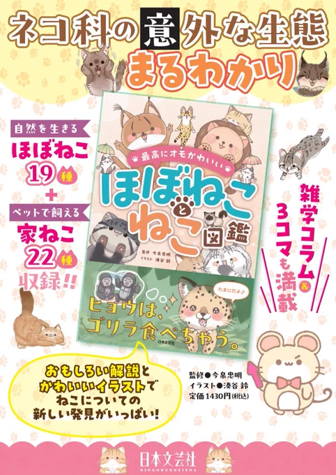 🐈最高にオモかわいい ほぼねことねこ図鑑 
→https://t.co/fVQyK8T6b4 

🥝週刊コロコロコミック「へんてこいきもの」 
毎週月曜連載中→https://t.co/BMr1wIh3oY

🥝「へんてこいきもの」
単行本絶賛予約受付中!
7/28発売!
→https://t.co/8VrvVIXYZM 