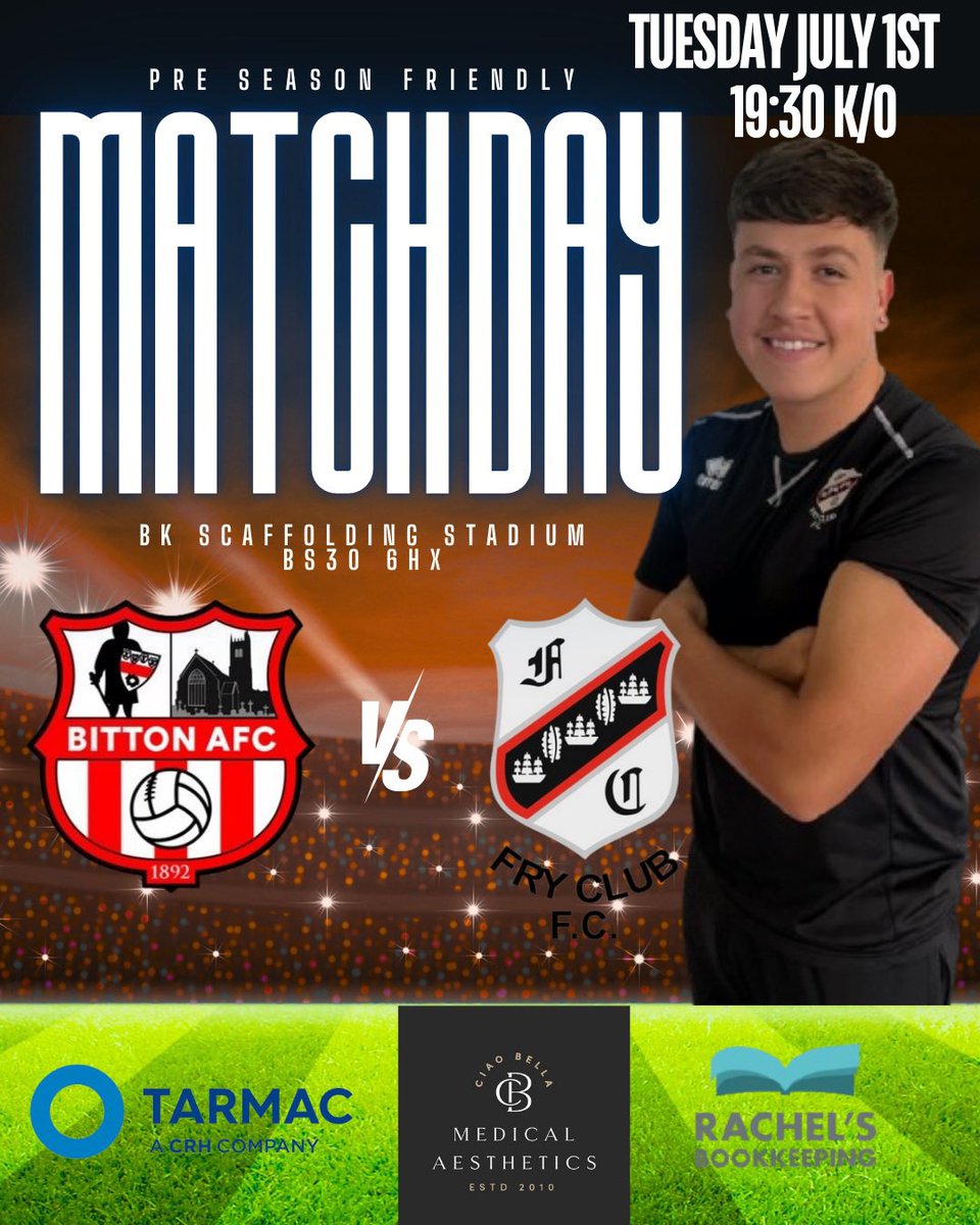 FrysFC's tweet photo. Back to work👷

The 1sts kick off their pre season schedule tonight against @BittonAFC. 

19:30 kick off, it’s free entry. Come down &amp; support the lads 👏🏼

#UTF ❤️🖤 https://t.co/am2jkhSKRs