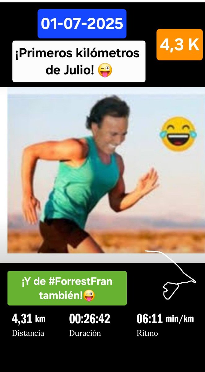 Francisco Abián (@franciscoabian) on Twitter photo ¡Primeros kilómetros de Julio! 😜🤣 ¡Y de #ForrestFran también!😜🤣💪💪🏃🏃🏃🏃🏃
<a href="/ForrestFran_/">Francisco Abián #ForrestFran</a>
#MetodoForrestFran
#correrparaadelgazar 💪💪🏃♂️🏃♂️🏃♀️🏃♀️🏃♀️
#correrparamantenerseenforma ¡Primeros kilómetros de Julio! 😜🤣 ¡Y de #ForrestFran también!😜🤣💪💪🏃🏃🏃🏃🏃
<a href="/ForrestFran_/">Francisco Abián #ForrestFran</a>
#MetodoForrestFran
#correrparaadelgazar 💪💪🏃♂️🏃♂️🏃♀️🏃♀️🏃♀️
#correrparamantenerseenforma