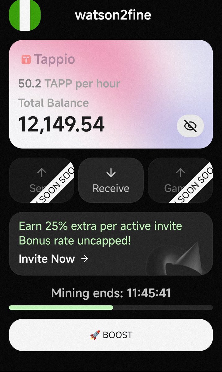 Esosa2fine's tweet image. Who's ready to mine with me on Tappio? ⛏️ Let's boost our rates together! Get the app from the Play Store and share your username. I'll accept all requests. Let's build! 👇 #Tappio #Airdrop #Blockchain 
           👇
play.google.com/store/apps/det…

My Username :Watson2fine