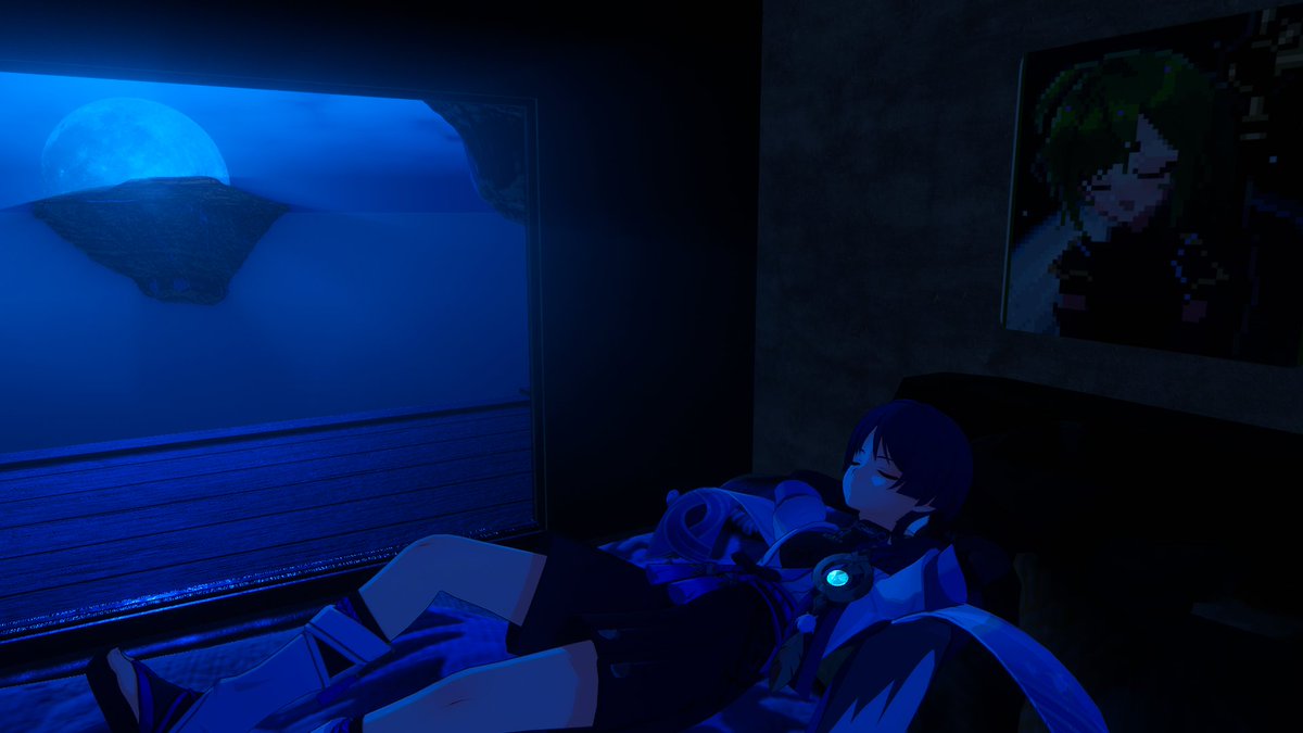onsokuVR's tweet image. お気に入りのWorld
数時間掛け集めた隠しアイテムで開いたゲートの先にあったのは・・・
ベッドだけ置いてある小屋(釣られた・・・
#VRChat