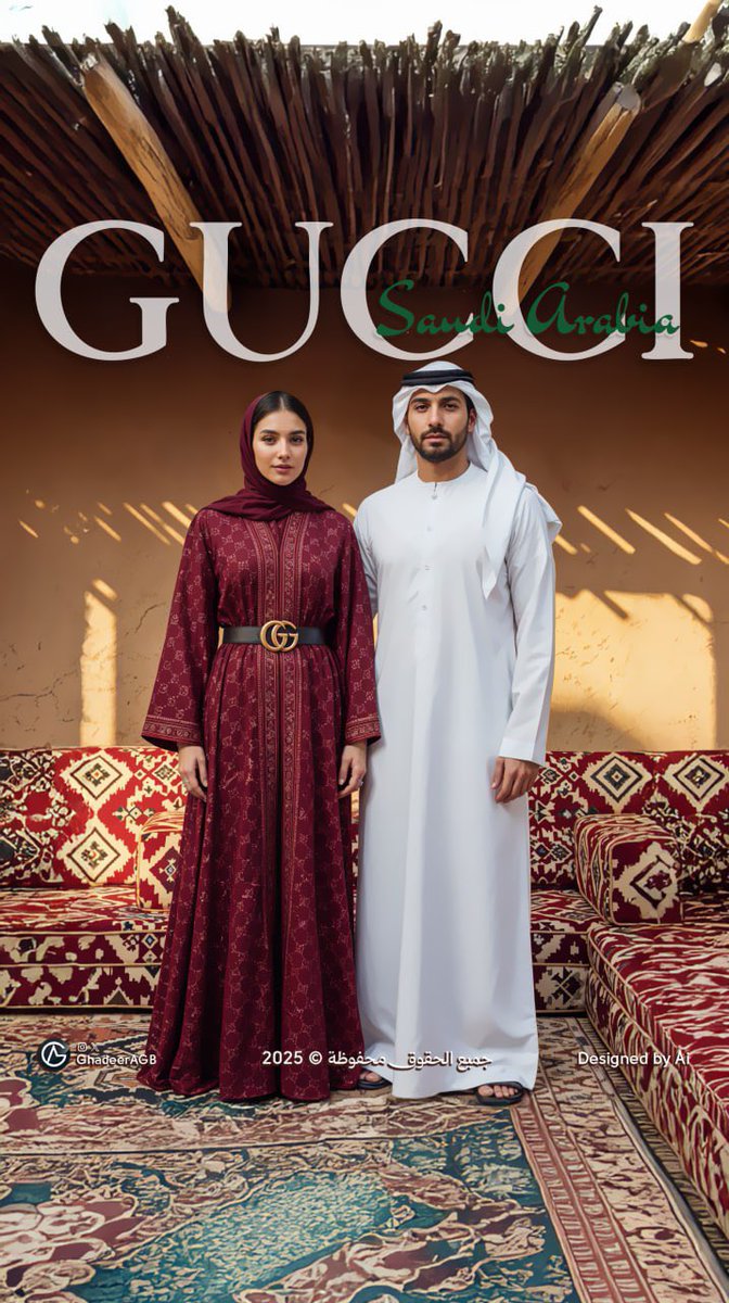 "تخيل"

غوتشي قررت تسوي جلسة تصوير 
 وبتكون بوسط الدرعية في السعودية ،
وكمان قررت يكون السدو السعودي في بعض تصاميمها…
تعالو نشوف التفاصيل .. 

“imagine”

Gucci decided to do a photo shoot 
 It will be located in the center of Diriyah in Saudi Arabia
It also decided to have the