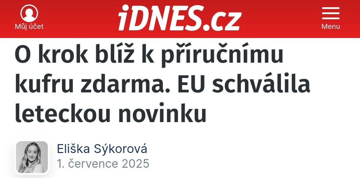 TEAPARTYcz's tweet photo. Prej zavazadlo zdarma 😄

Překlad z Newspeaku:
EU zakáže lidem letecky cestovat levněji bez zavazadla. https://t.co/rLHj4XJwVn