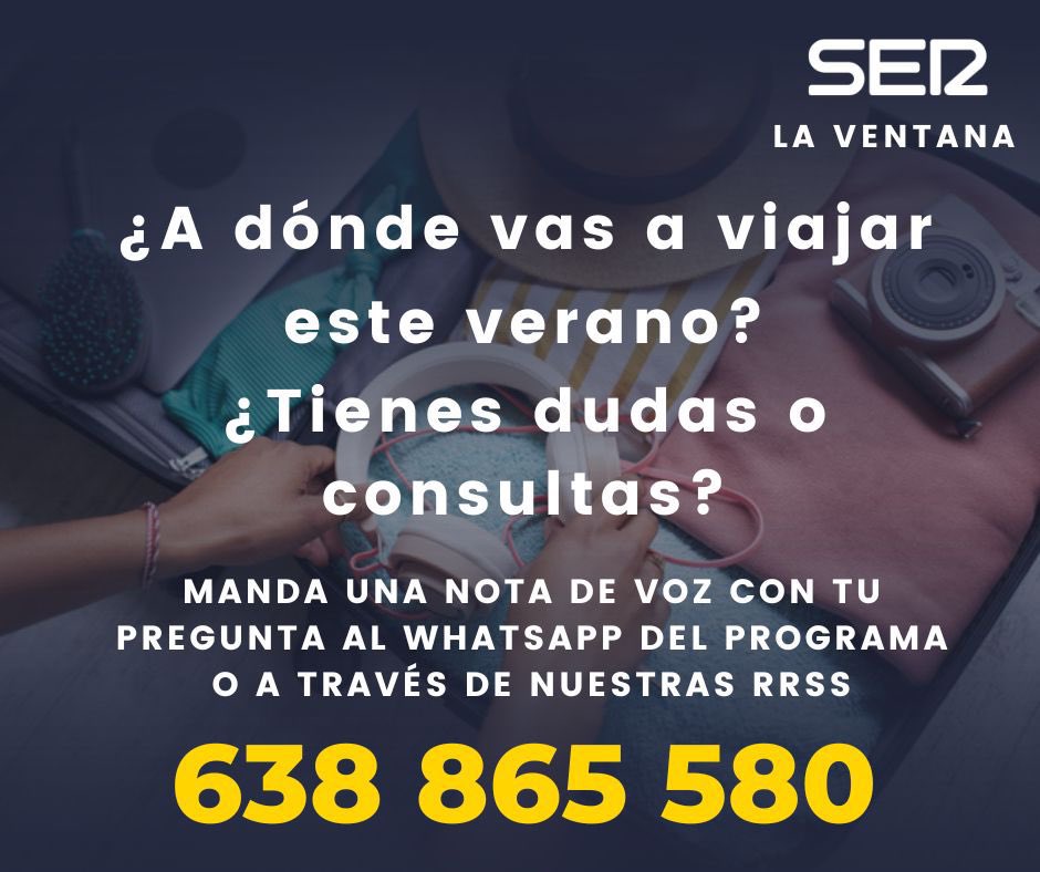 paconadal's tweet image. 📣Vuelve el consultorio este viernes a la 📻 @laventana Ya podéis enviar vuestras dudas viajeras🧳🚗✈️ a modo de NOTA DE VOZ al WhatsApp 📲del programa. Las resolvemos en la radio👇🏻