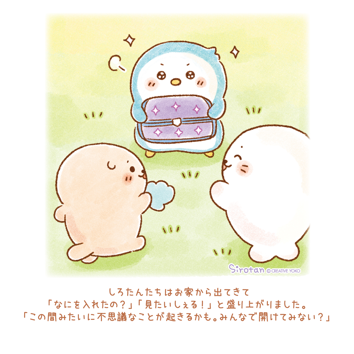 #しろたんたちと宝箱の物語 🌟第二章🌟

ある日の夕方。
らむねも宝物を見せてくれるみたい! 