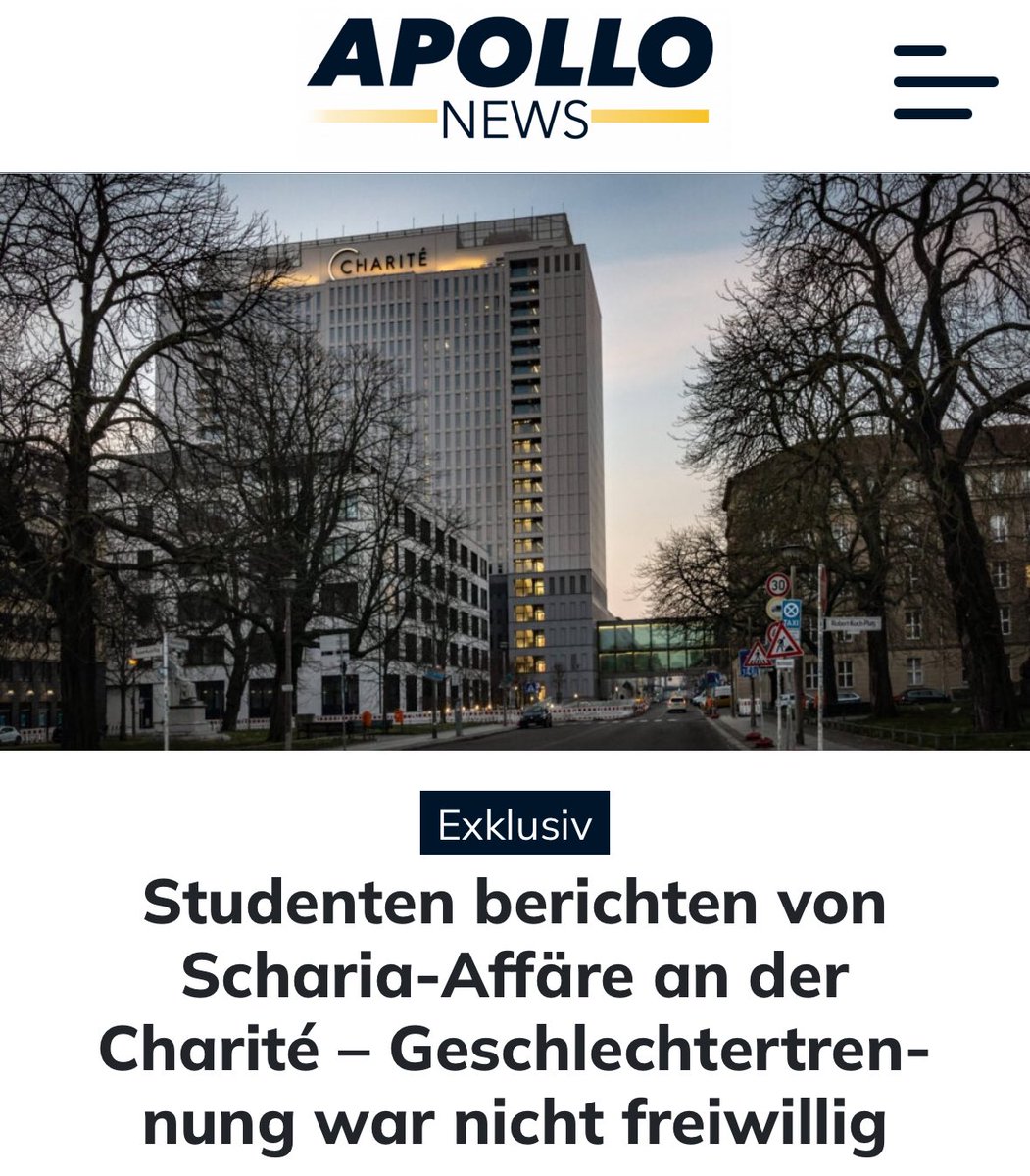 Studenten berichten, wie die Geschlechter-Trennung an der Charité abläuft - sie sind nicht freiwillig. 

Bei der Veranstaltung „Notfallmedizin in Gaza“ wurde einer von den Veranstaltern aufgefordert, seinen Sitzplatz zu wechseln, nachdem er sich zunächst in einen Block mit